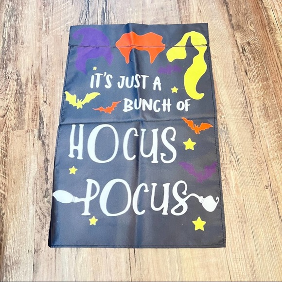 Hocus Pocus yard lawn flag. New. “ It’s just a bunch of Hocus Pocus “ - Picture 6 of 9